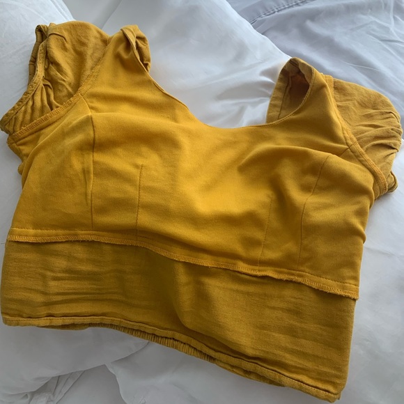 Mustard Crop Top - Picture 3 of 4